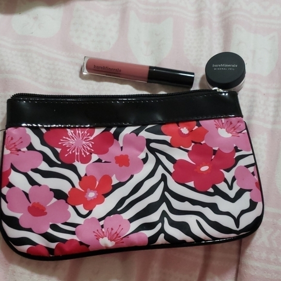 bareMinerals Other - Bareminerals bundle with pink and black bag